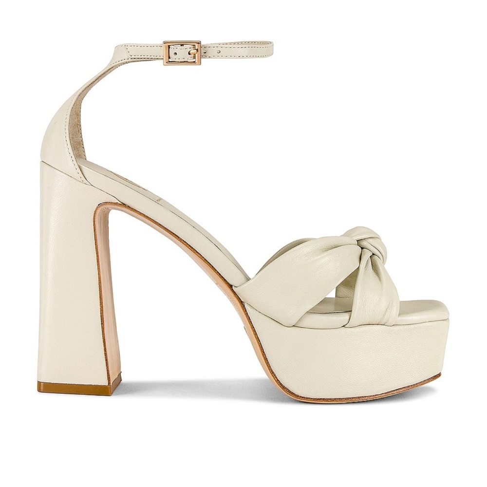 House of Harlow 1960 Cream Knotted Platform Sandals